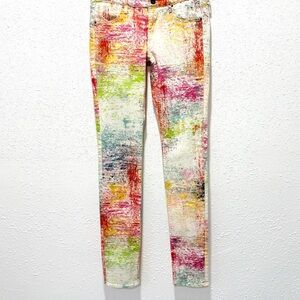 H&M splatter print multicolor skinny jeans‎ 27